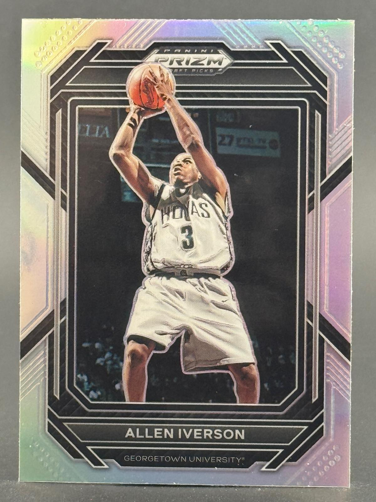 Allen Iverson 2023 Panini Prizm Draft Picks #77 Silver Prizm front