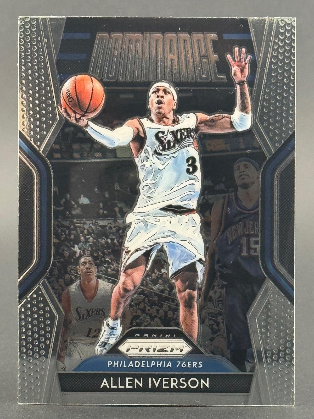 Allen Iverson 2018-19 Panini Prizm #19 Dominance Silver front