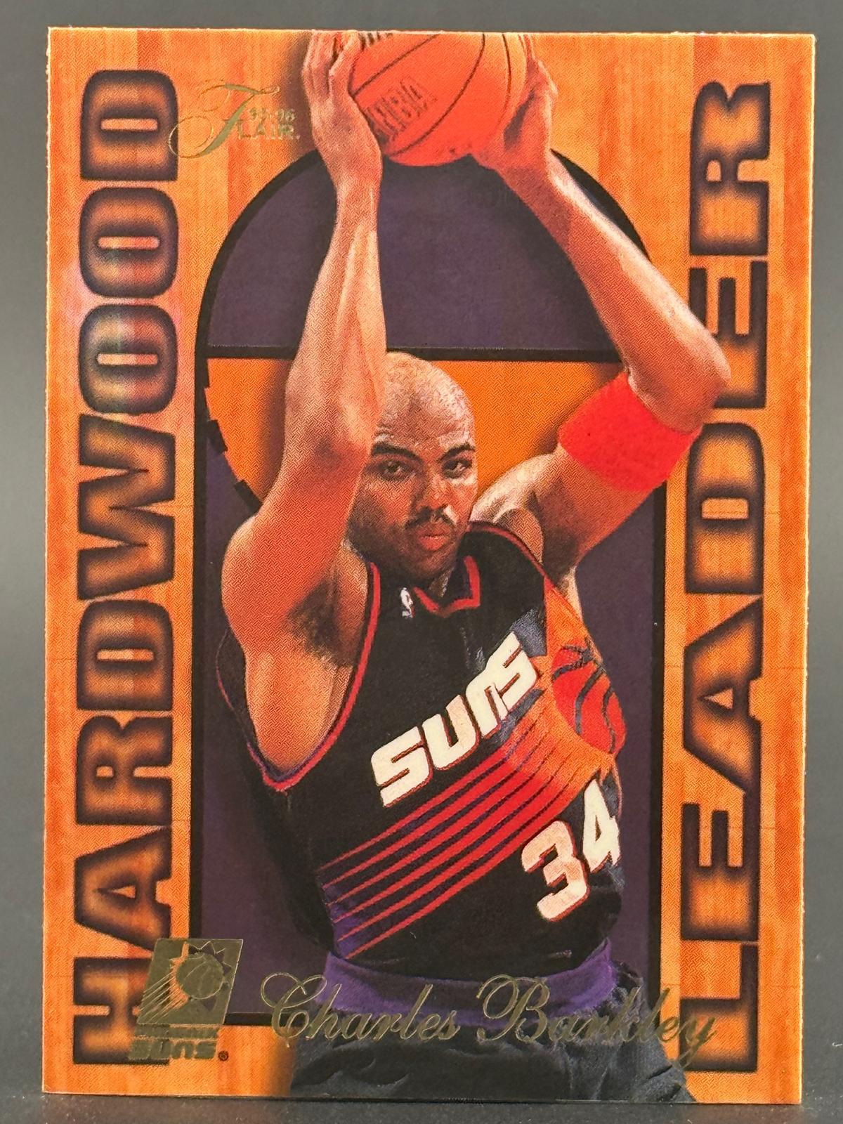 Charles Barkley 1995-96 Fleer #21 Flair Hardwood Leader Numbered /27 front