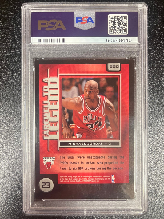 Michael Jordan 2003 Upper Deck Farewell to a Legend #230 card.