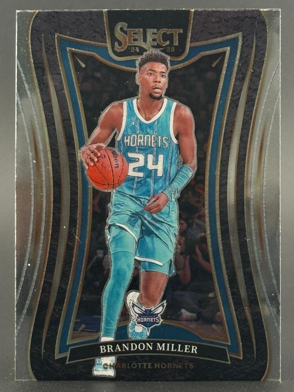 2024-25 Select Brandon Miller Charlotte Hornets basketball trading card.