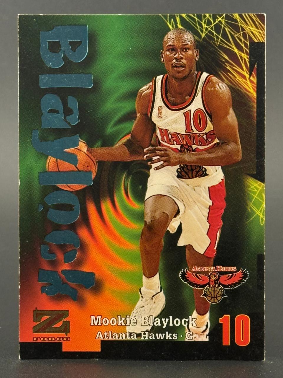 Mookie Blaylock 1996-97 Z-Force basketball trading card, #10, Atlanta Hawks.