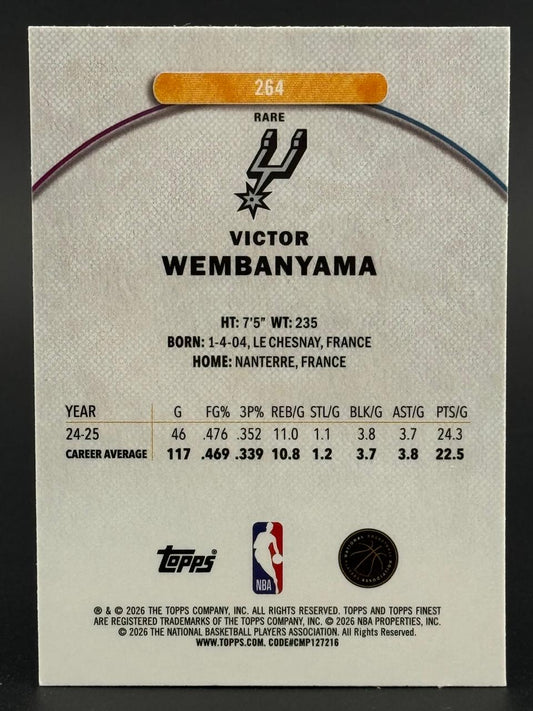 2025-26 Finest #264 Victor Wembanyama
