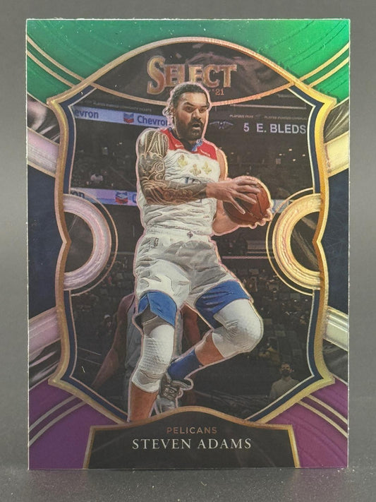 Steven Adams 2020-21 Panini Select #19  Green White Purple Prizm front