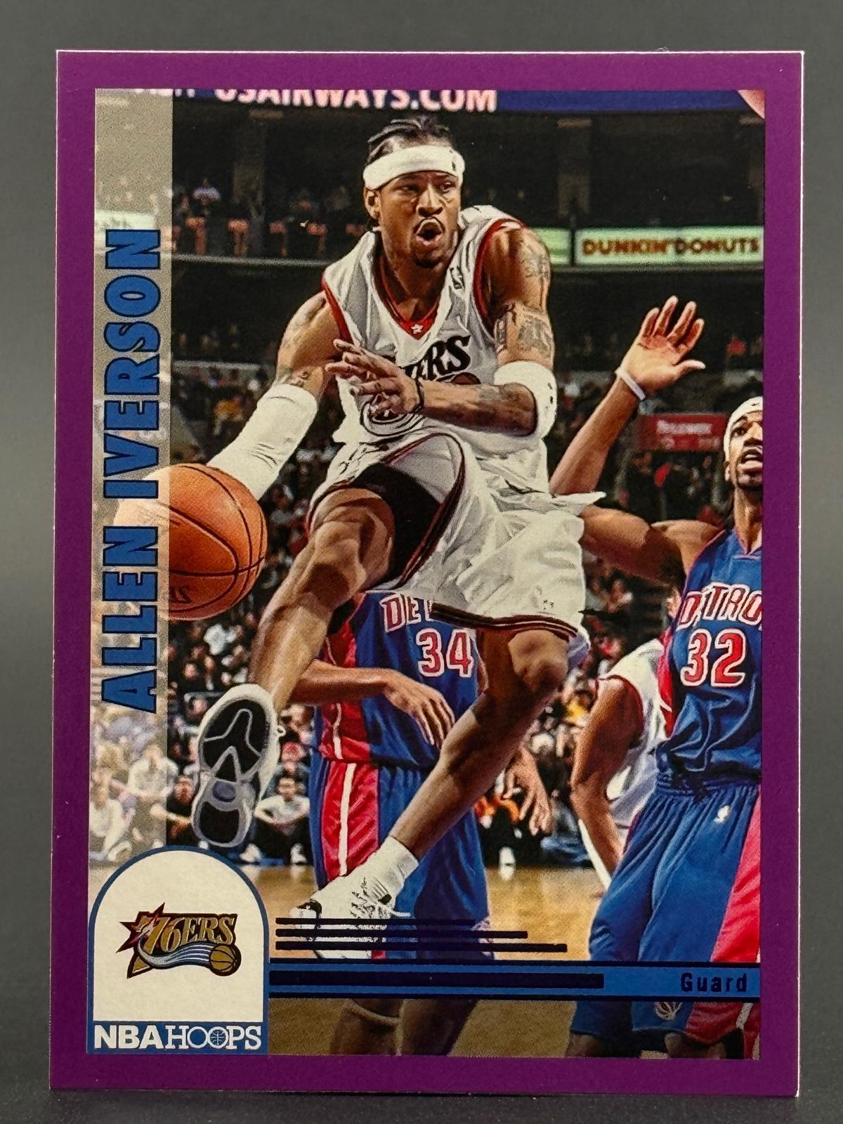 Allen Iverson 2022-23 Hoops #297 Puple front