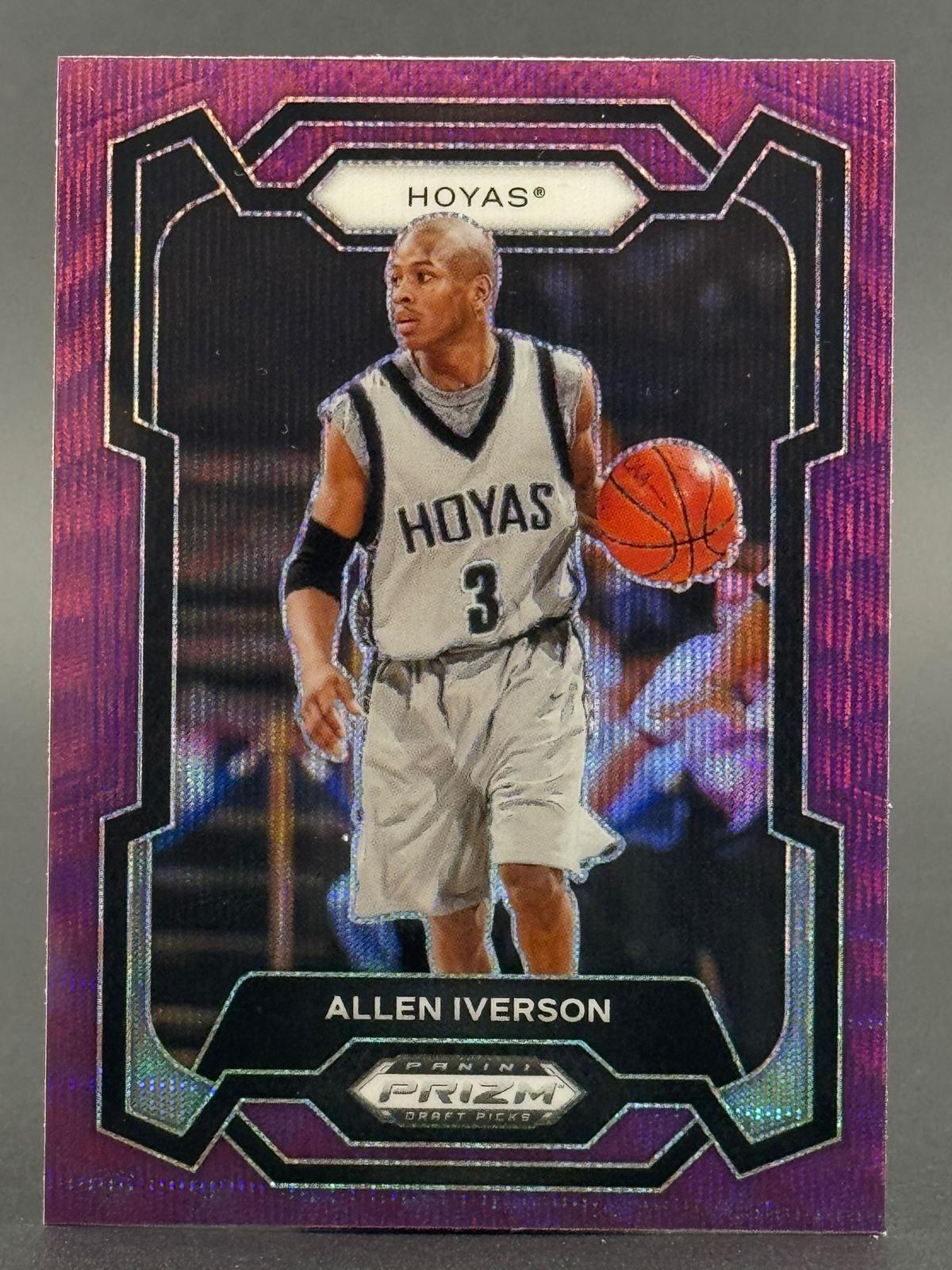 Allen Iverson 2024 Panini Prizm Draft Picks #33 Prizms Purple Wave front