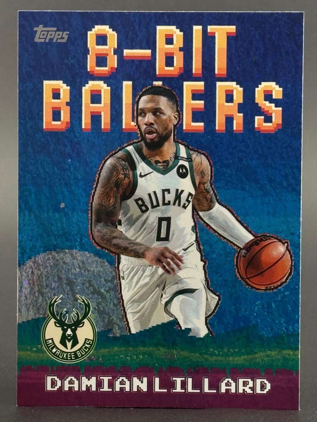 Damian Lillard 2025-26 Topps 8-Bit Ballers Sand Glitter #8B-8 front