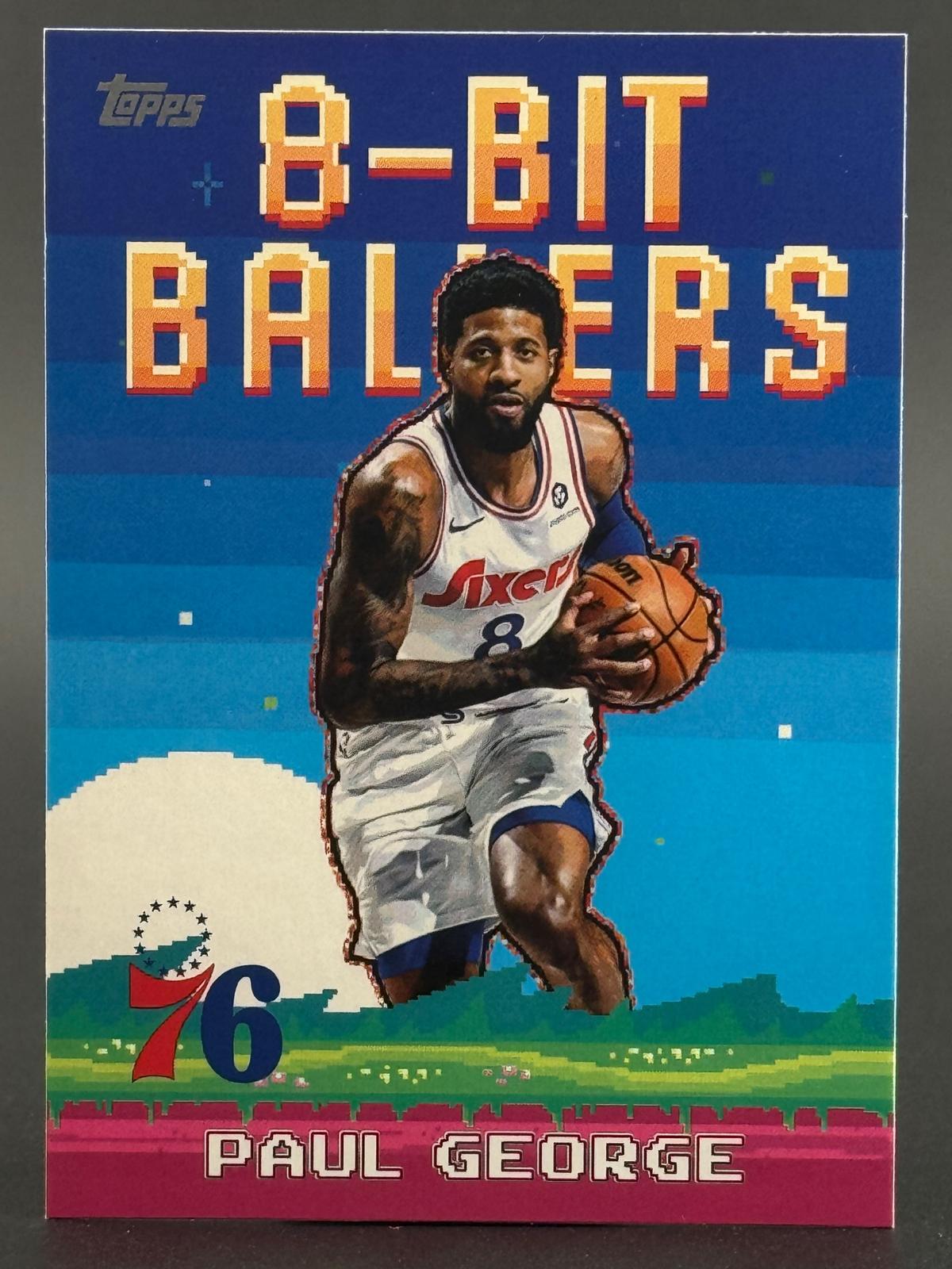 Paul George 2025-26 Topps 8-Bit Ballers #8B-7 front
