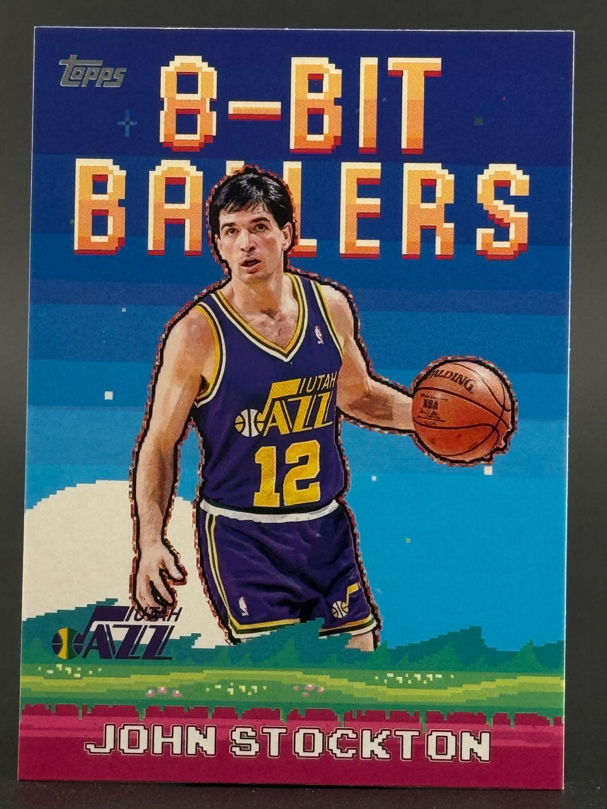John Stockton 2025-26 Topps 8-Bit Ballers #8B-24 front