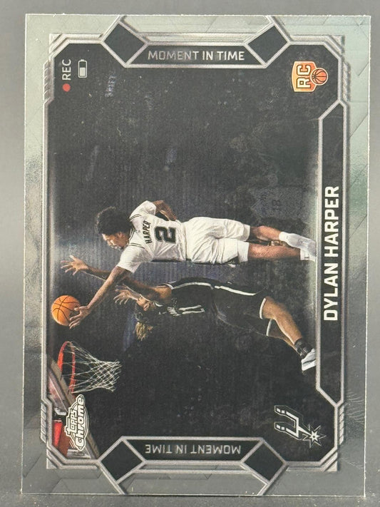 Dylan Harper 2025-26 Topps Chrome Update #MT-17 Dylan Harper Moment In Time front