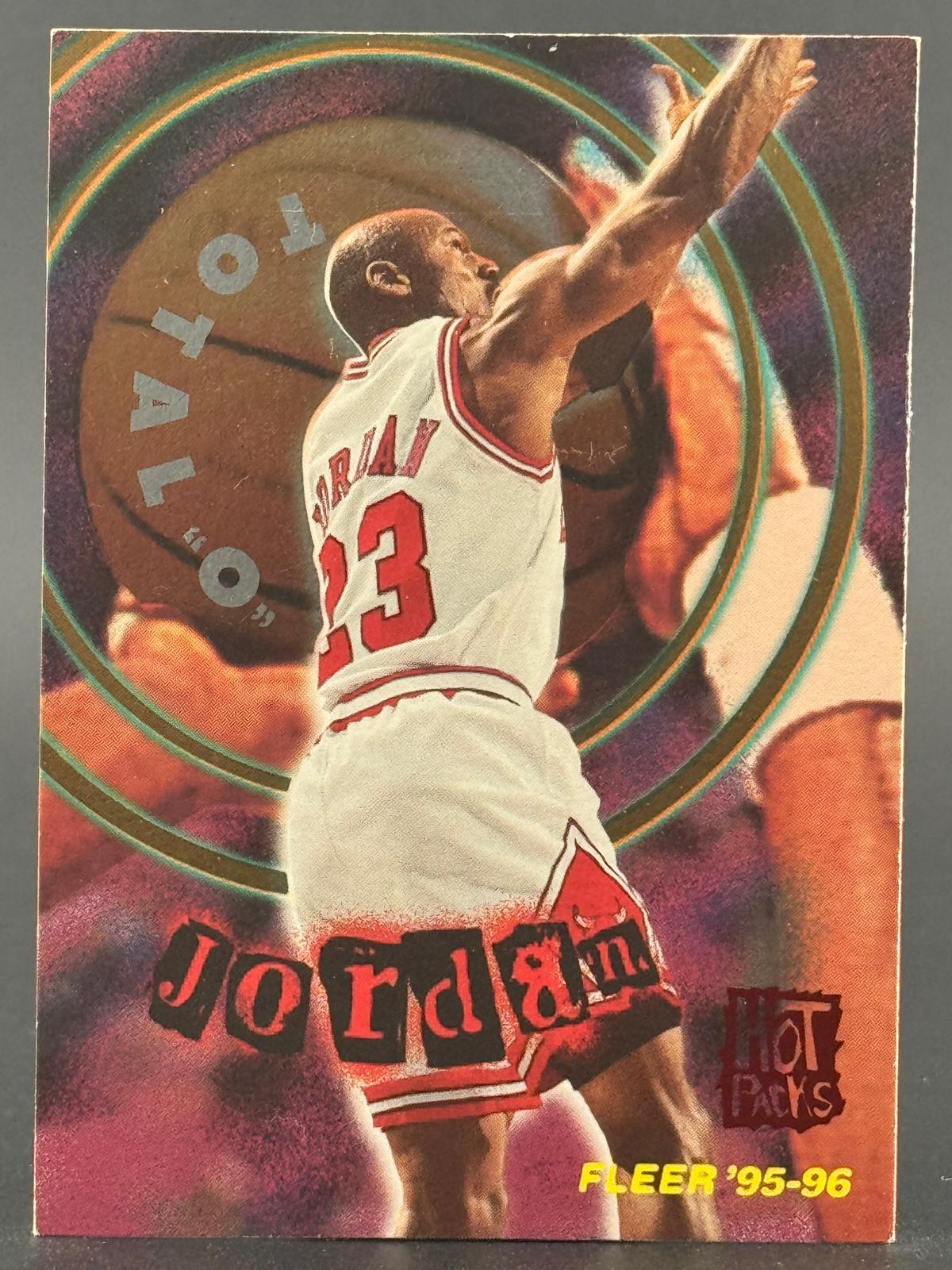 Michael Jordan 1995-96 Fleer #2 of 10 Total O Hot Pack (Printing Line Issue) front