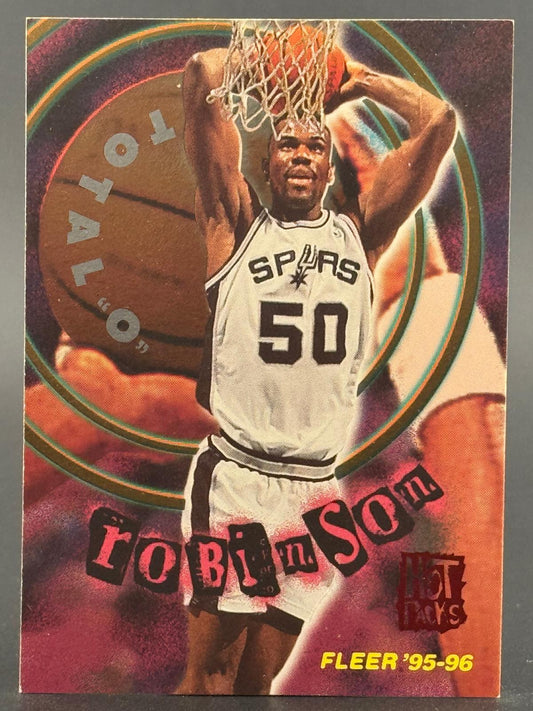 David Robinson 1995-96 Fleer #8 of 10 Total O Hot Packs front
