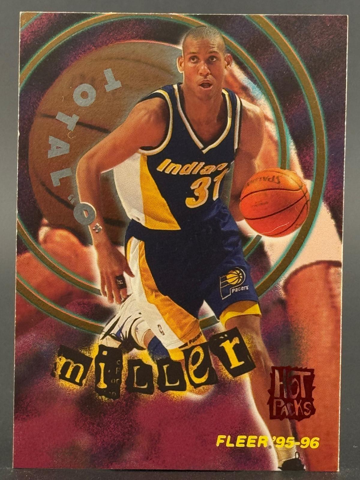 Reggie Miller 1995-96 Fleer #4 of 10 Total O Hot Pack front