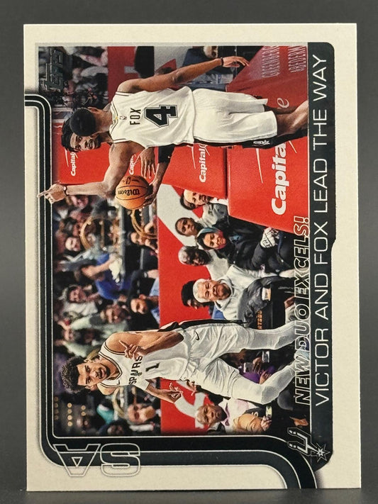 2025-26 Topps #300 New Duo Excels!: Victor and Fox Lead The Way front