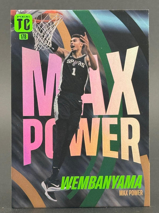2025 Panini Top Class #178 Victor Wembanyama Max Power Holo front