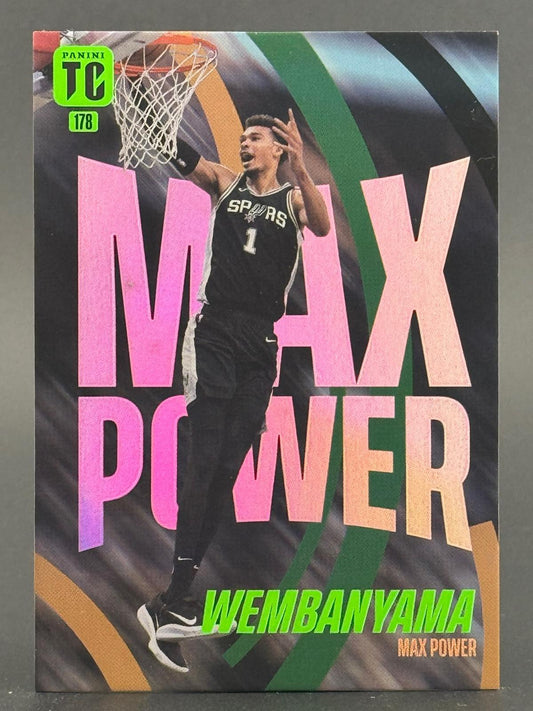 2025 Panini Top Class #178 Victor Wembanyama Max Power Holo front