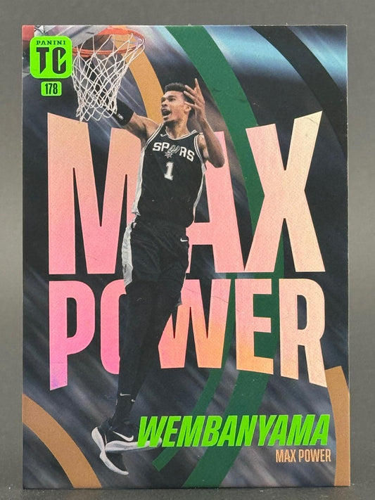 2025 Panini Top Class #178 Victor Wembanyama Max Power Holo front
