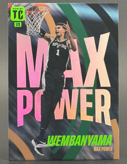 2025 Panini Top Class #178 Victor Wembanyama Max Power Holo front