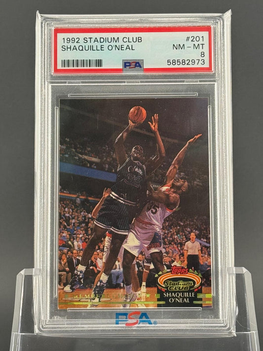 Shaquille O'Neal 1992 1992-93 Stadium Club Members Only #201 PSA 8 front