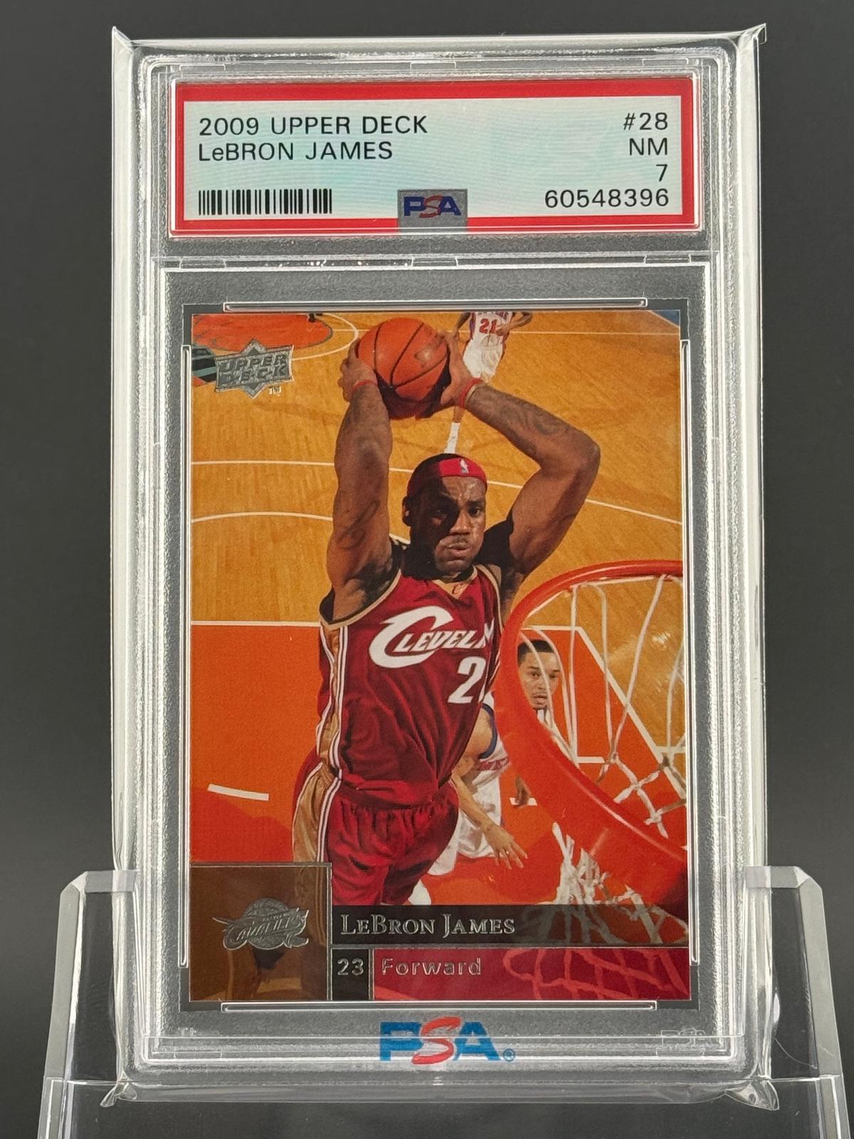 LeBron James 2009 2009-10 Upper Deck #28 PSA 7 front