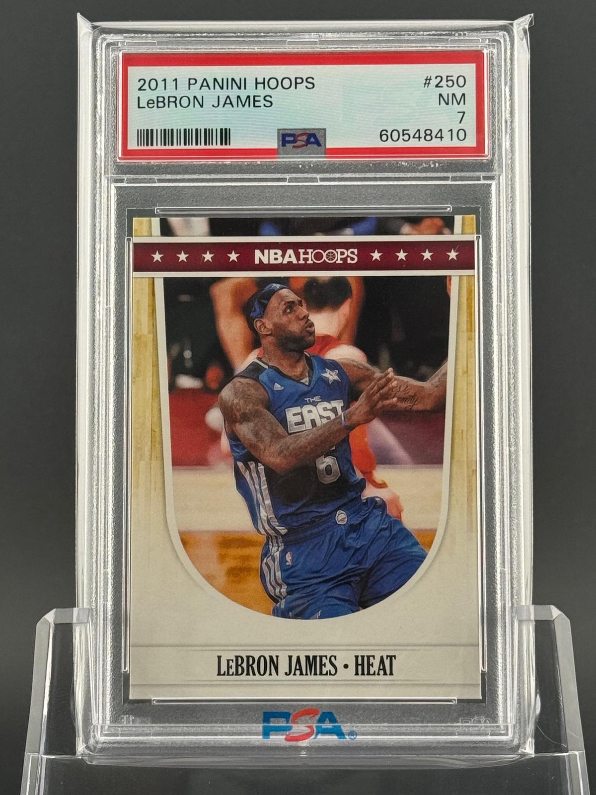LeBron James 2011 2011-12 Hoops #250 PSA 7 front