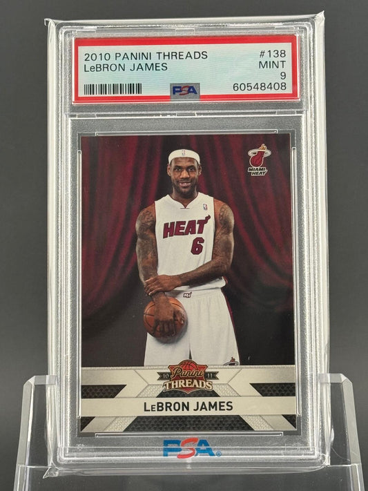 LeBron James 2010 2010-11 Panini Threads #138 PSA 9 front