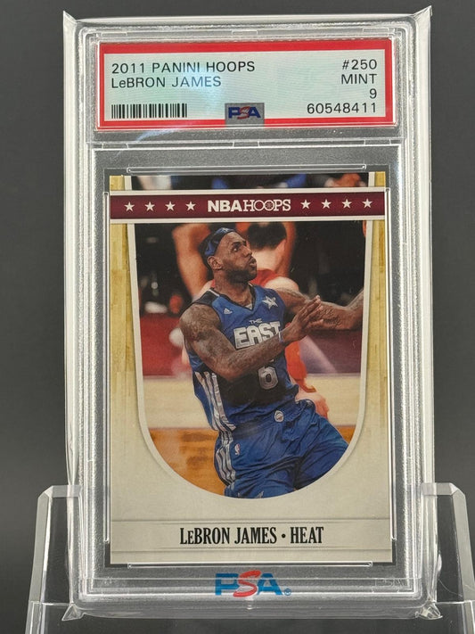 LeBron James 2011 2011-12 Hoops #250 PSA 9 front