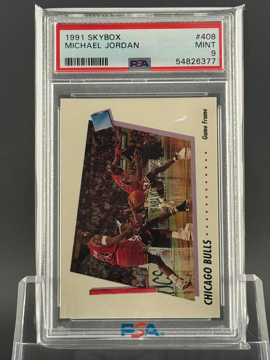 1991 SkyBox #408 Michael Jordan PSA 9 front