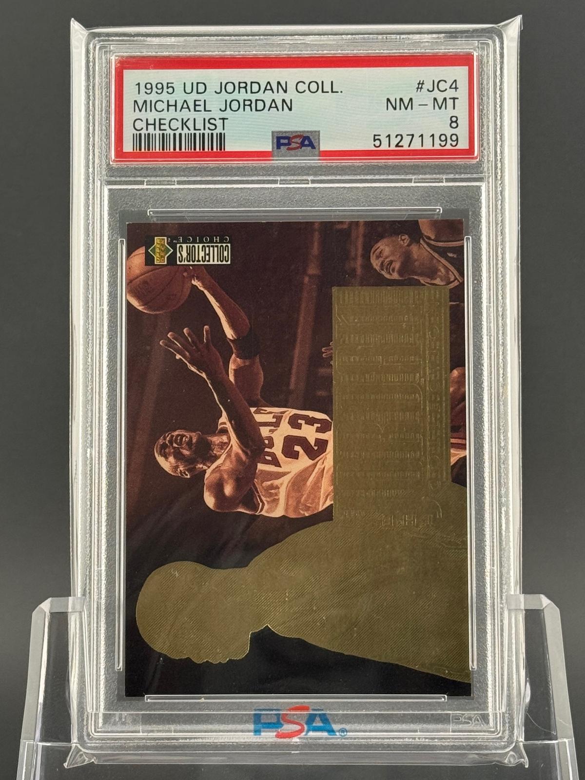 1995 Upper Deck #JC4 Michael Jordan Checklist PSA 8 front
