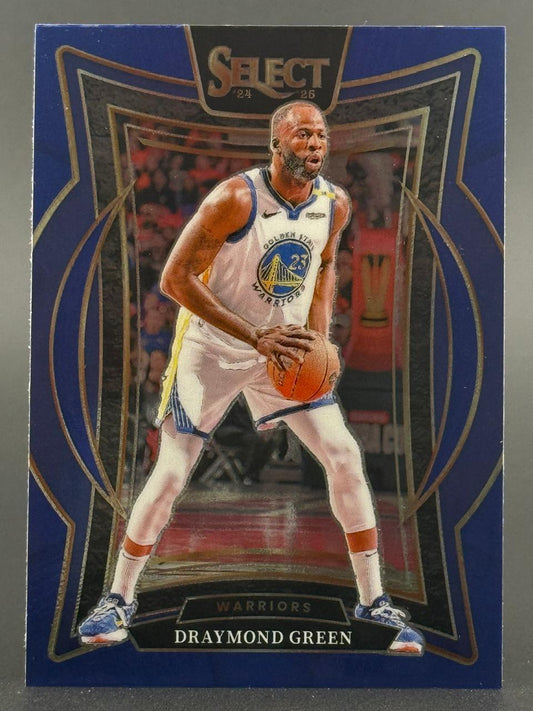 2024-25 Select Draymond Green Golden State Warriors basketball card holding a ball.