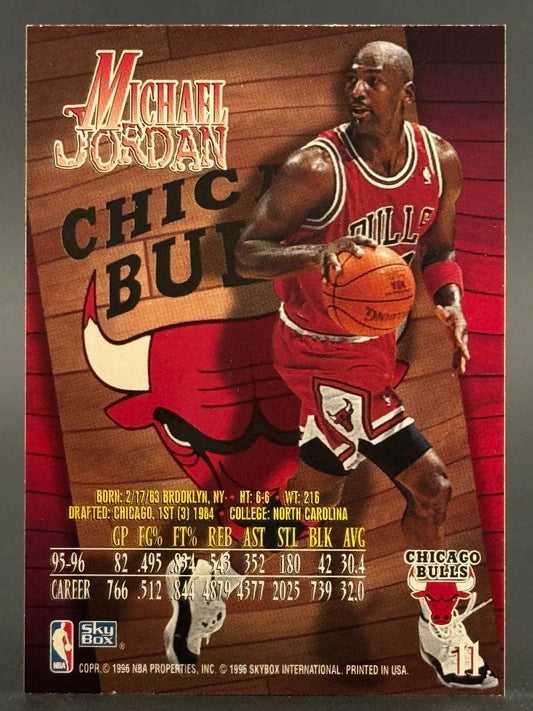 1995 SkyBox Michael Jordan Chicago Bulls basketball card, #11.