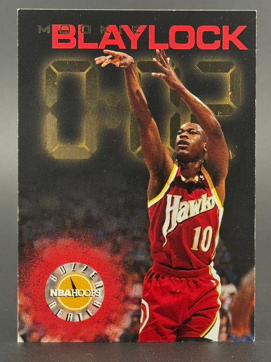Mookie Blaylock 1993-94 NBA Hoops Buzzer Beater trading card #17.