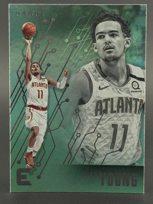 Trae Young 2018-19 Panini Donruss Optic basketball trading card.