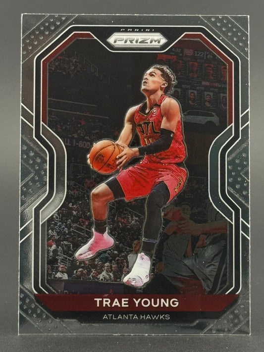 Trae Young 2020-21 Panini Prizm Basketball card, raw.