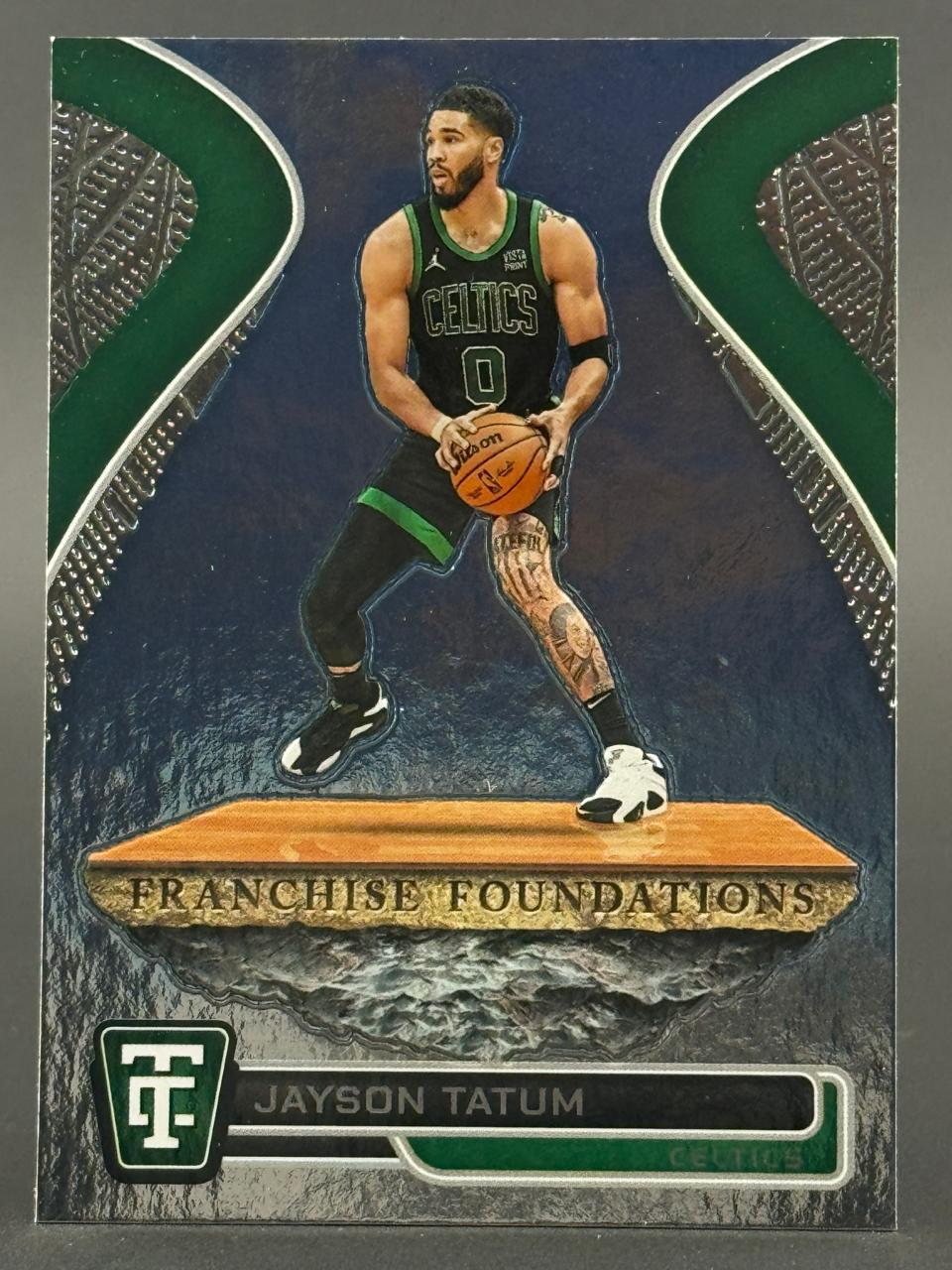Jayson Tatum 2022-23 Panini Titan Franchise Foundations basketball card.