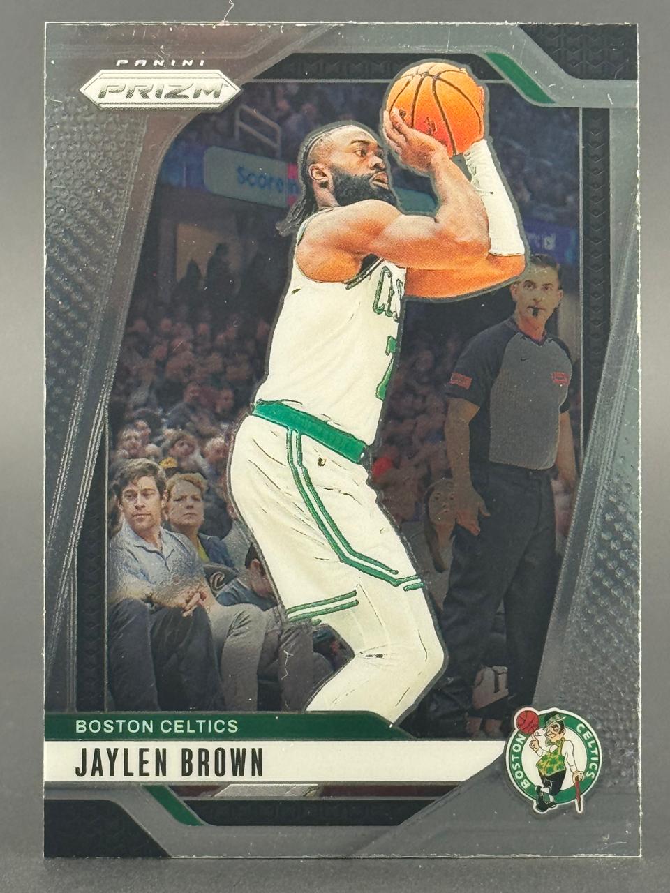 Jaylen Brown 2021-22 Panini Prizm basketball card, Boston Celtics.