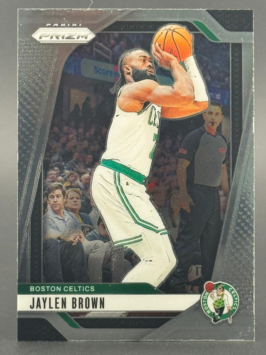 Jaylen Brown 2021-22 Panini Prizm basketball card, Boston Celtics.