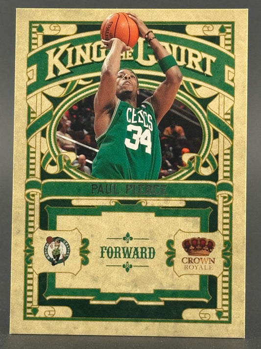 Paul Pierce 2011-12 Crown Royale King of the Court trading card, #34 Boston Celtics.