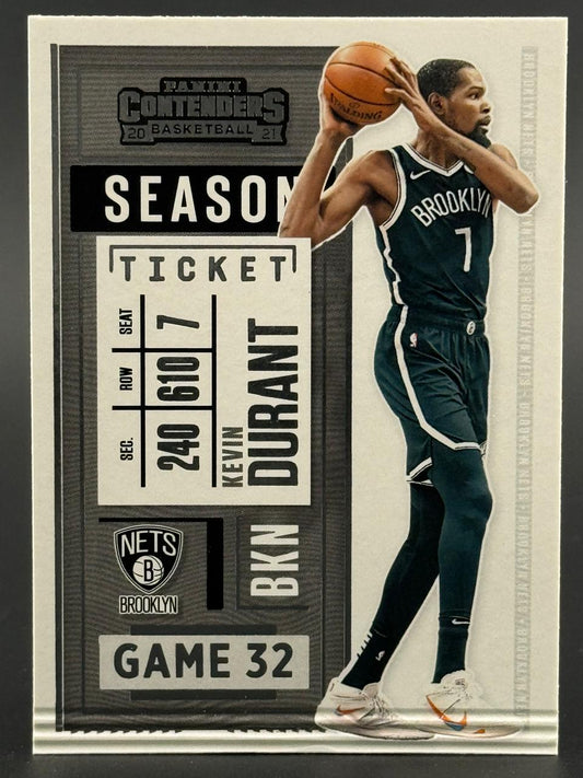 2020-21 Panini Contenders Season Ticket Kevin Durant #32 basketball card.