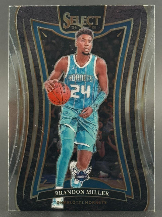 2024-25 Select Brandon Miller Charlotte Hornets basketball trading card.
