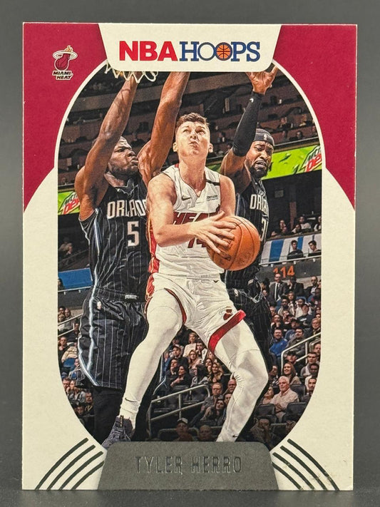 Tyler Herro 2019-20 NBA Hoops basketball card.