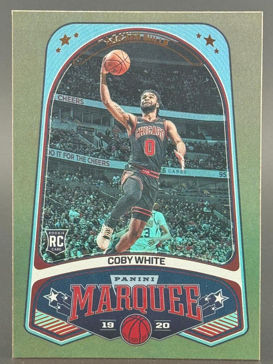 2019-20 Panini Marquee Coby White Chicago Bulls #19 Rookie Card.