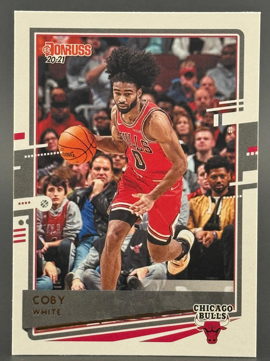 2020-21 Donruss Coby White Chicago Bulls basketball card.