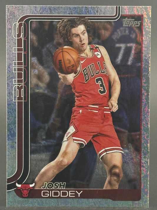 Josh Giddey basketball trading card, Chicago Bulls #3, Topps brand.