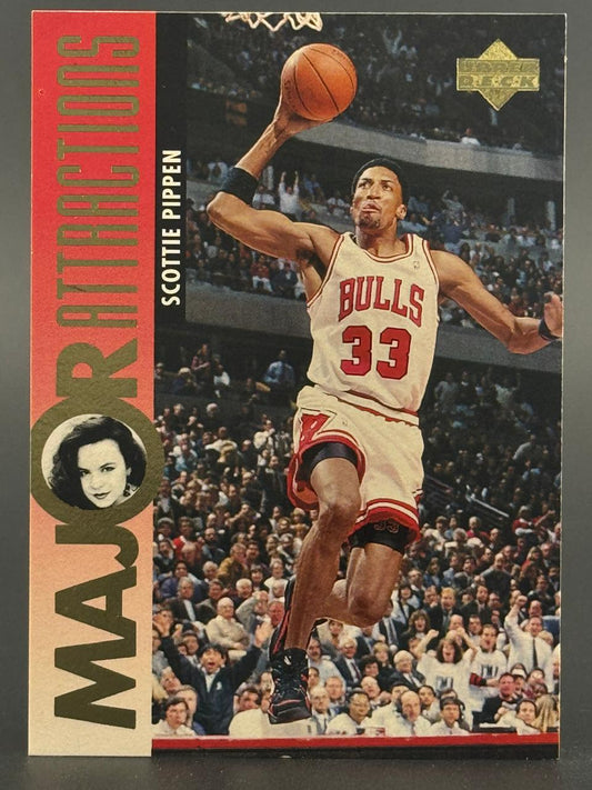 Scottie Pippen Upper Deck Major Attractions trading card.