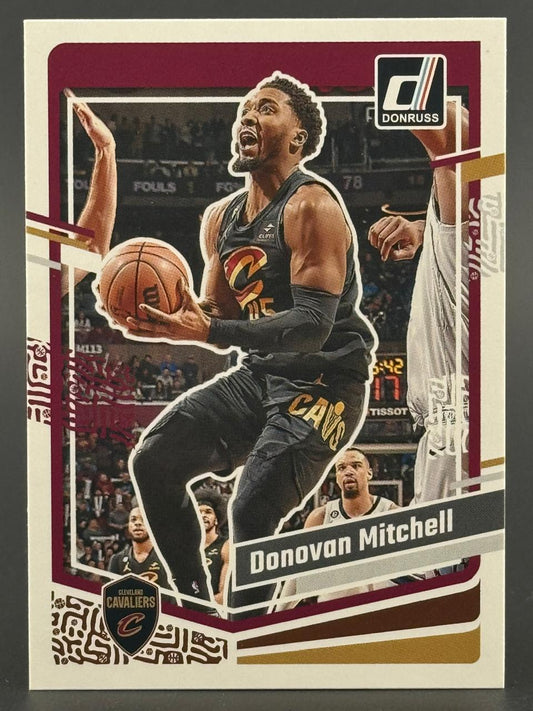 Donovan Mitchell basketball trading card, Donruss.