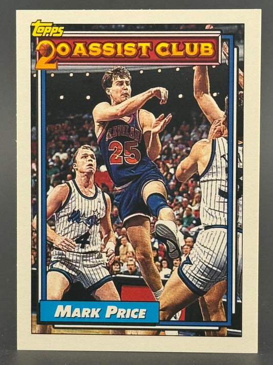 Mark Price 1991-92 Topps Assist Club trading card #25.