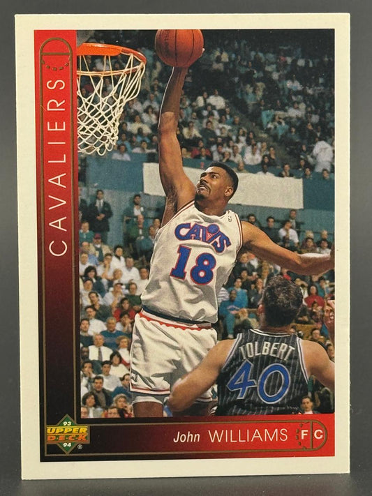 1993-94 Upper Deck John Williams #FC Cavaliers basketball card.