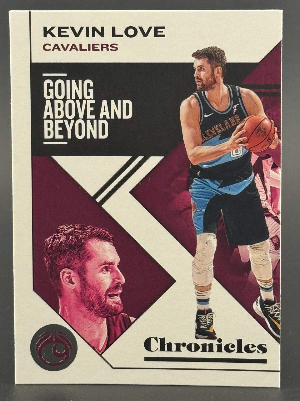 Kevin Love 2020-21 Panini Chronicles "Going Above and Beyond" basketball card, number GAB-8.