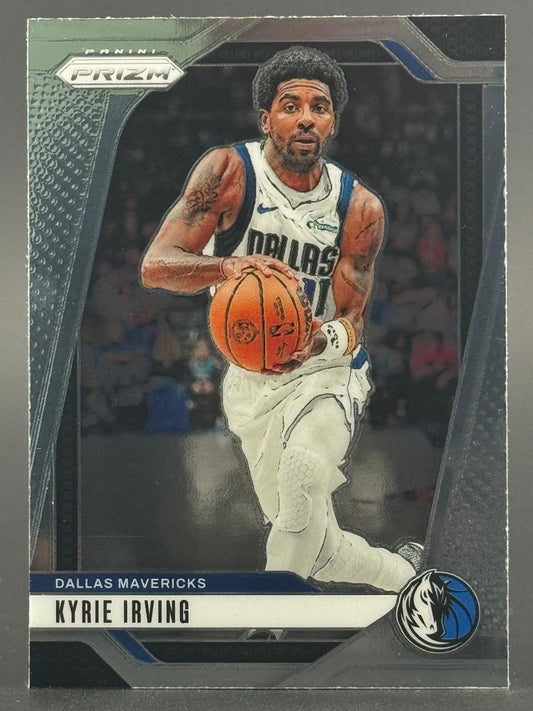 Kyrie Irving Panini Prizm Dallas Mavericks basketball card.